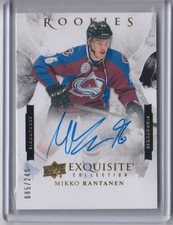 2015-16 UD Exquisite Collection Autograph Rookie Mikko Rantanen RC Auto 085/249