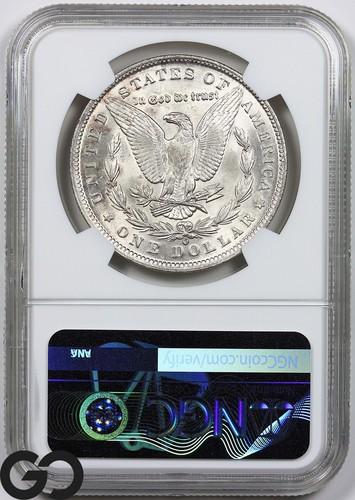 1889-O Morgan Silver Dollar Coin NGC MS 61 ** White Tougher Date! - Picture 2 of 3
