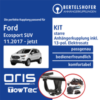 für Ford Ecosport SUV 11.2017-Jetzt AHK Starr +13Pol Spezifisch E-Satz NEU TOP