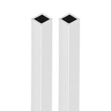 2Pcs 8mmx8mmx1mmx200mm(Width x Wall Thickness x Length) Square Tube Aluminum