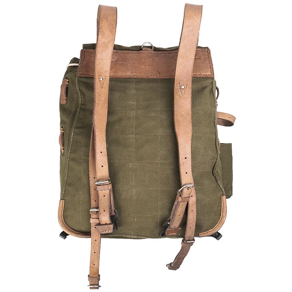 Original Rumänischer Armeerucksack 30 l oliv Army Rucksack Jägerrucksack Leder - Bild 2 von 2