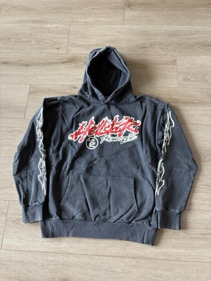Hellstar Records World Tour Black Hoodie Sweatshirt Streetwear Men s Size Large 