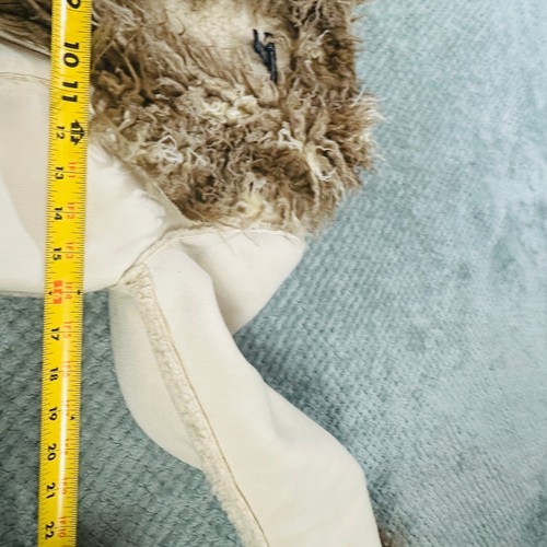 VINTAGE RETRO Y2K INC PENNY LANE FUNKY FAUX FUR TRIM LIGHT TAN/BROWN S - Bild 5 von 7