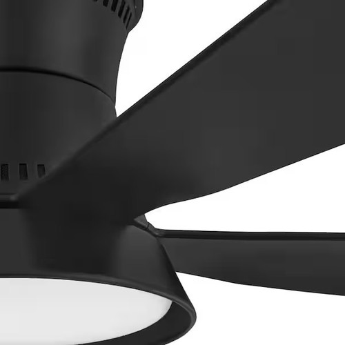 Hampton Bay Hawkspur 52 in. Indoor/Outdoor Matte Black Low Profile Fan w/Remote - Picture 5 of 10