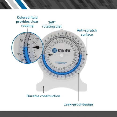 BodyMed Professional Inclinometer for Physical Therapy & Rehabilitation - Picture 2 of 9