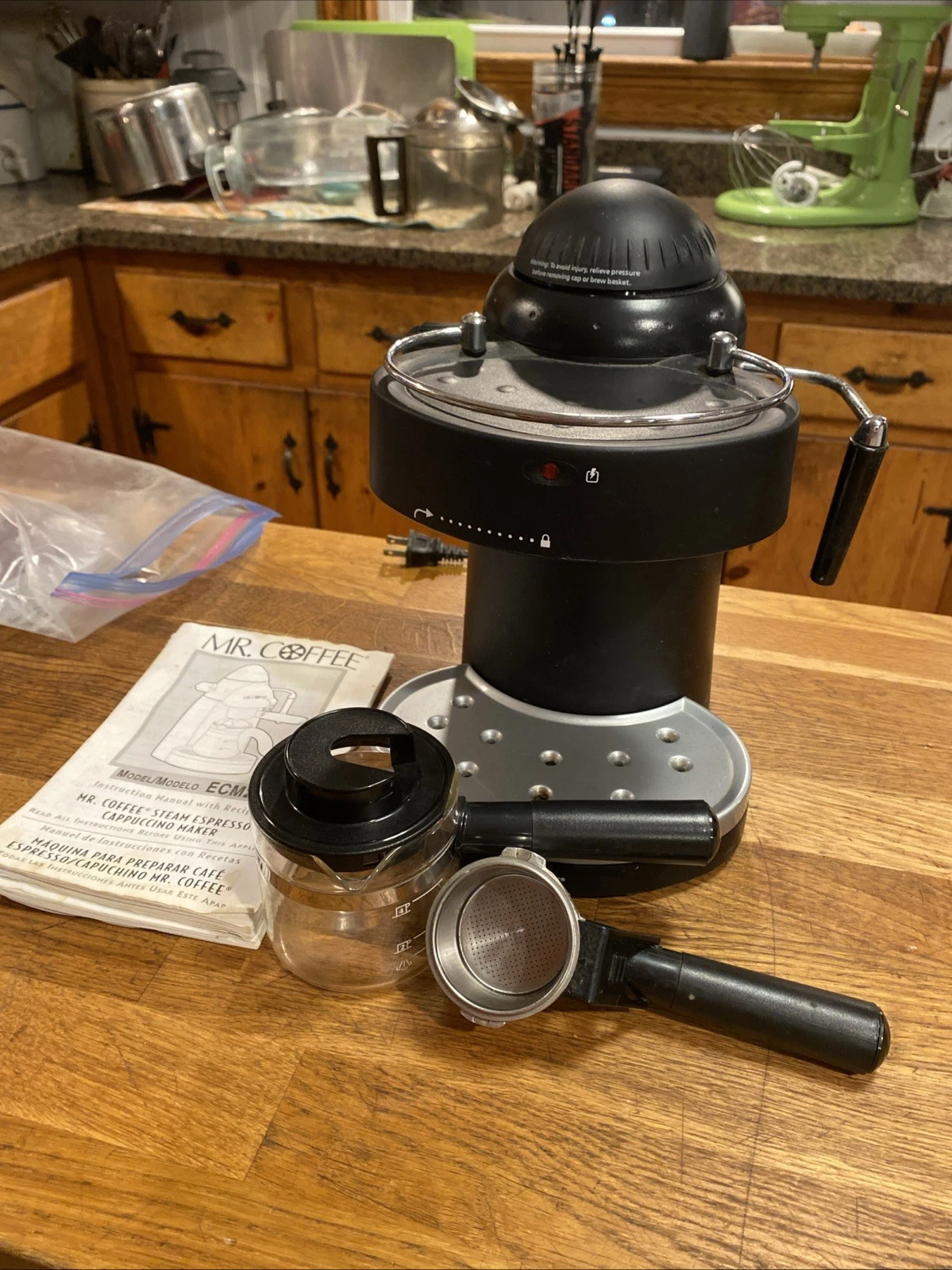 Mr. Coffee ECM150 Espresso Cappuccino Maker Machine Household Milk Steamer Used