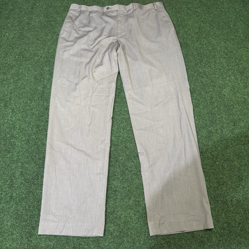 Lauren Ralph Lauren Men’s Dress Pants 38x32 Gray Flat Front Polyester Rayon - Picture 1 of 12