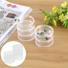 5 Layer Round Stackable Bead Containers Plastic Beads Storage Box Stacking