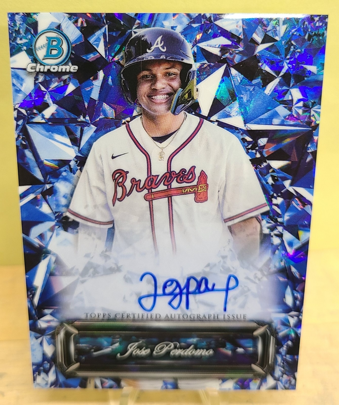 2024 Bowman Chrome Sapphire Jose Perdomo BLUE Sapphire Selections Auto Braves
