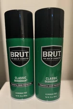 2 PACK BRUT Deodorant Spray Classic Scent 10 oz