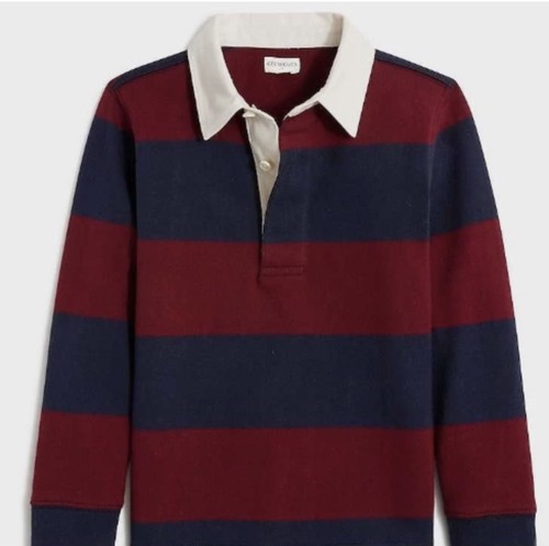 Neu mit Etikett J. Crew Crewcuts Jungen Rugby Streifen Langarmshirt Navy Rot Streifen XS