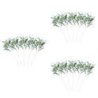  Set of 3 Faux Greenery Stems Artificial Leaves Decor Lifelike Simulation