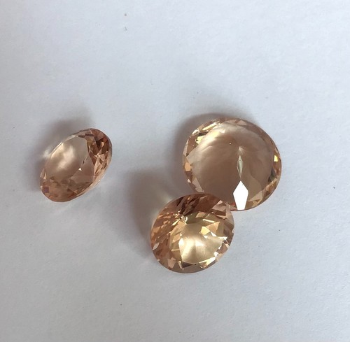 AAA Peach Morganite Natural Round Cut Faceted Loose Gemstone Making All Jewelry - Picture 5 of 13