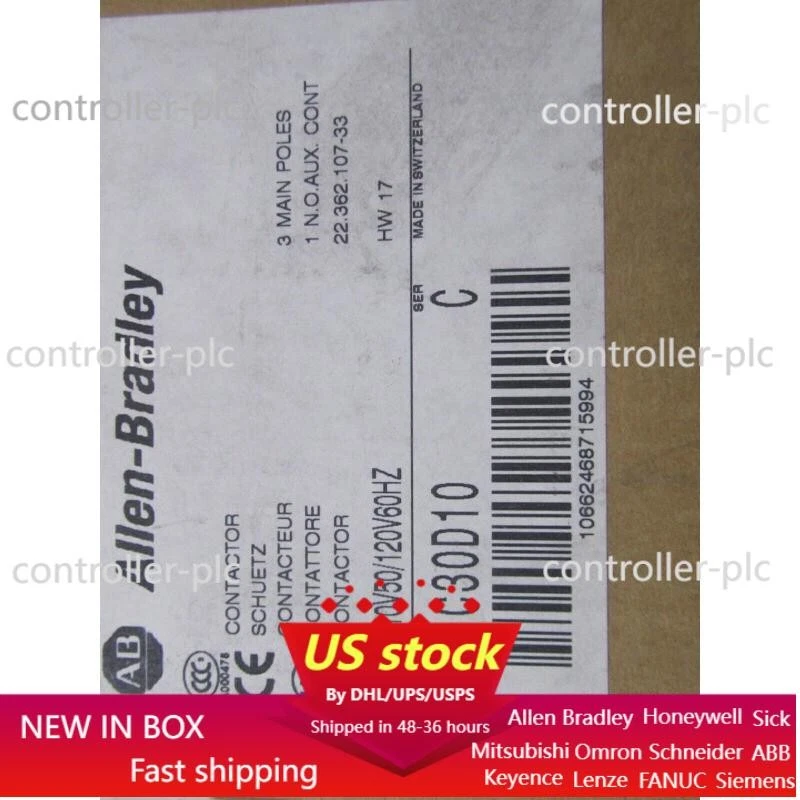 NEW Allen-Bradley 100-C30D10 Contactor US Free Tax 662468715997