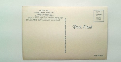 Postal de colección Chapel Hill United Church Homes Canal Fulton Ohio - Imagen 2 de 2
