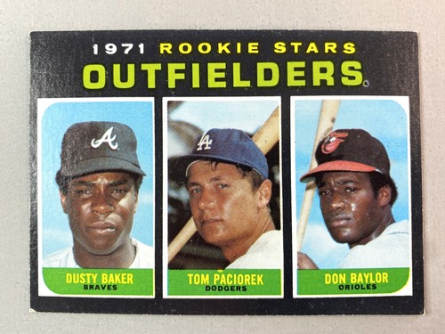 1971 Topps Baseball  #709 Baker / Paciorek / Baylor Rookie - SP - High # - Clean - Picture 1 of 5
