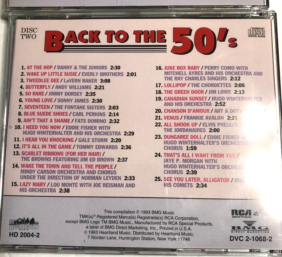 Back To The 50s  Slow Dancing Rock N Roll reunion Class of 1960 5x Cd ( Box ) - Image 4 of 4