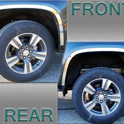4-piece Wheel Well Accent Trim fit for 2015-22 Chevy Colorado [Stainless Steel] - Bild 1 von 4