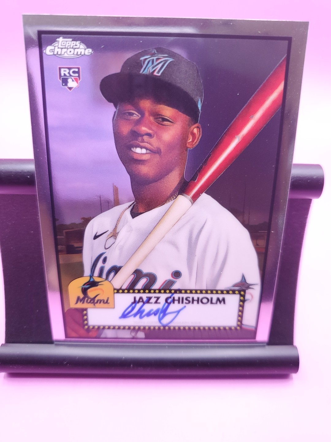 2021 Topps Chrome Platinum Anniversary - Autographs Jazz Chisholm #PA-JZC...