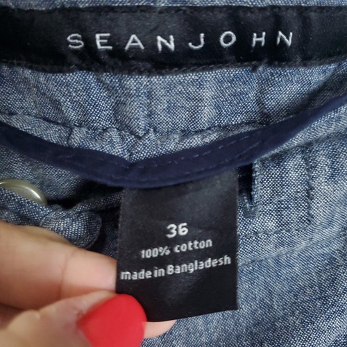 VINTAGE Sean John Shorts Mens 36 Gray Cargo Y2K Raver Gorpcore Utility Ripstop - Bild 5 von 11