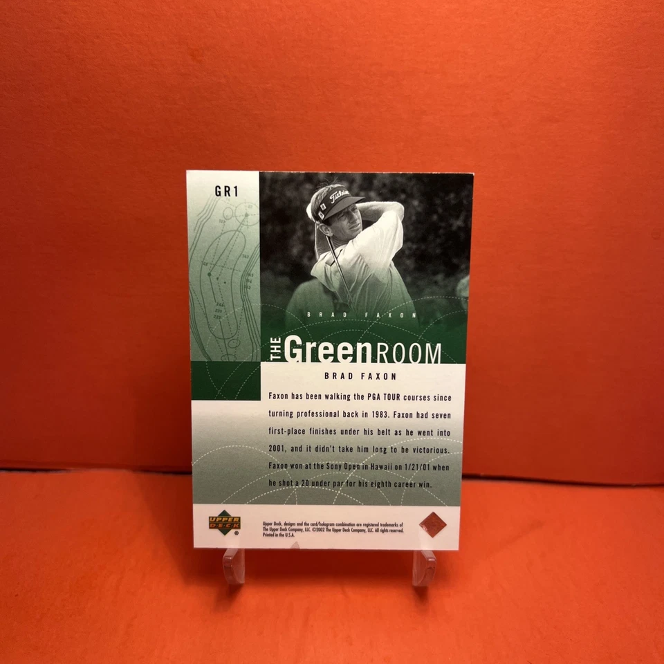 2002 Upper Deck The Green Room Brad Faxon #GR1 NM🦄 - Image 2 of 2