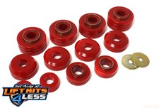 Energy Suspension Body Cab Mount Set - Red - Performance Polyurethane