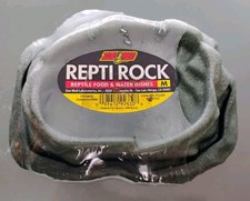 Zoo Med Combo Repti Rock Reptile Food and Water Dishes Size Medium NEW