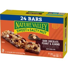 Nature Valley Sweet and Salty Nut Bars, Dark Chocolate Peanut Almond, 24 Bars