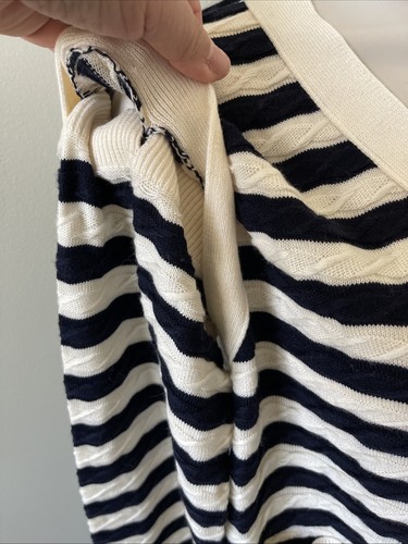 Madofit Y2K Women’s Striped Knit Cardigan Sweater Vest Top (M) - Picture 3 of 3
