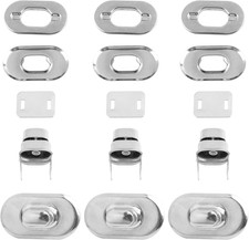 , 6 Pack Silver Twist Turn Lock Clasp Purse Hardware Closure Locks Fasteners Clu