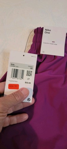 Nike One Kids Loose Fit Purple Shorts Size XS - Picture 3 of 3