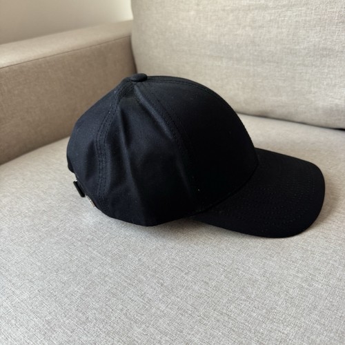 Gorra de béisbol Varsity Headwear negra de algodón encerado ajustable de seis paneles M NUEVA - Imagen 3 de 7