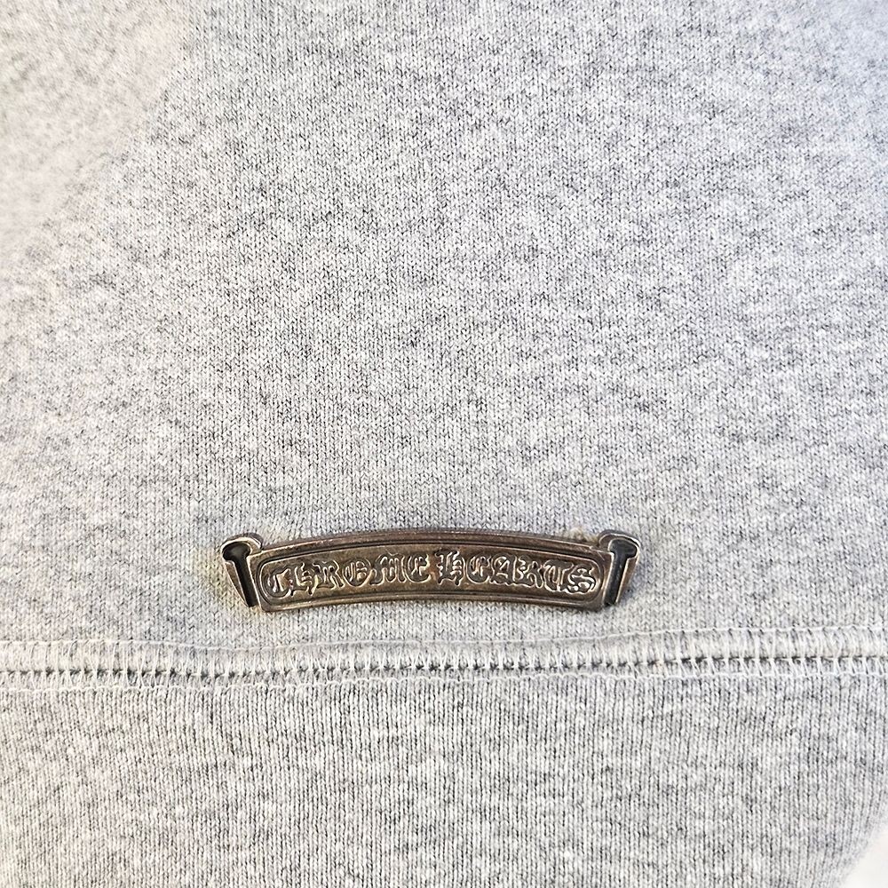 Chrome Hearts Paper Jam Leather Patch Hoodie Gray… - image 5