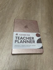 Clever Fox Teacher Planner Red 7 Period Vertical Layout Planner (Nondated)- New