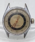 Unimex Waterproof Watch No Band Two Tone Bulleye Dial Lot. H397