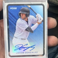 Pulse Trading Cards 2025 Pulse Baseball Jacob Gonzalez Autograph PB-JG Card