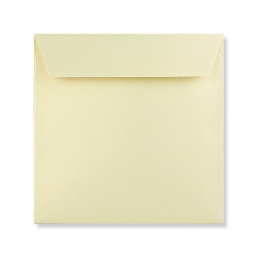 155 x 155 Champagne Square Pearlescent Envelope | Peel/Seal |  Straight Flap - Afbeelding 1 van 3