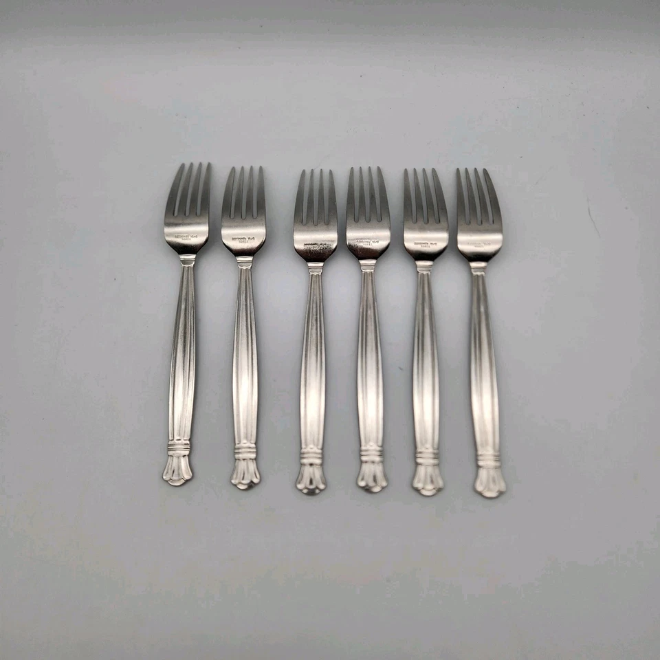 Lote de 6 tenedores de cena cubiertos de acero inoxidable Retroneu Royale Foto 2 de 4