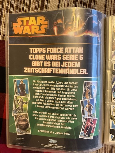 Star Wars - Force Attax serie 5 lotto con immagine gigante checklist - Foto 2 di 10