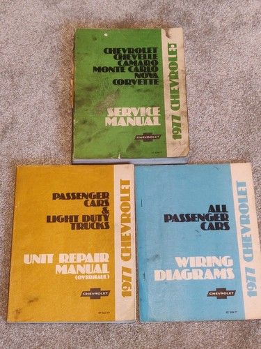 1977 Chevrolet Service Repair Manual Lot Wiring Chevelle Camaro Nova Corvette - Picture 1 of 7
