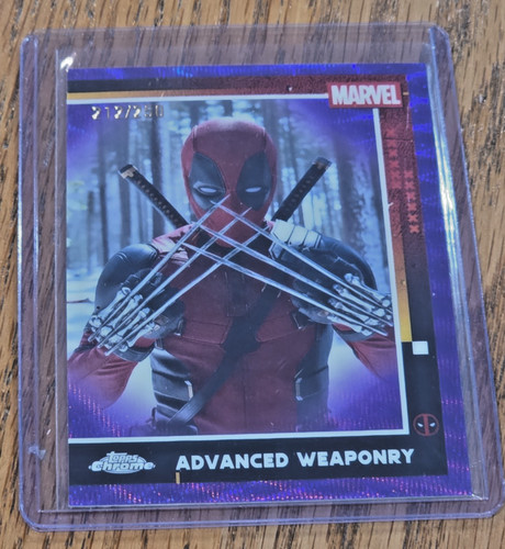 2025 Topps Chrome Deadpool #54 Advanced Weaponry Purple Refractor Marvel /250