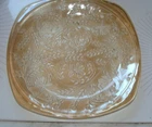 Jeannette Floragold Louisa Carnival 8 1/4 Luncheon Dinner Plate Depression Glass
