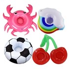  4 Stück aufblasbare Untersetzer Creative Beach Fun Drink Cup Holder Beach