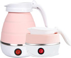Portable Foldable Electric Travel Kettle Silicone Water Boiler Pink