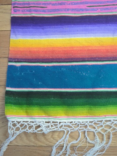 Handgewebter Teppich Wandteppich 21" x 42" Mexikanisch Südwesten Ureinwohner Vintage - Bild 3 von 8