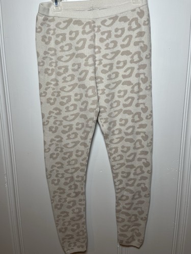 Barefoot Dreams Cozy Chic Ultra Lite Leopard Leggings Women's Size M Pull On