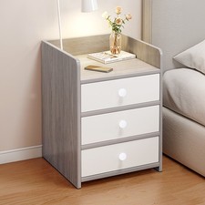 Modern Bedside Table 3 Drawers Cabinet Bedroom Furniture Storage Nightstand