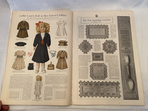 1911 LADIES HOME JOURNAL Oct Halloween Ideas Color Fashion Lettie Lane Dolls - Foto 5 di 6