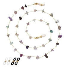 Glasses Chain for Women Eye Glasses Holders Around Neck Natural Crystal Eyegl...