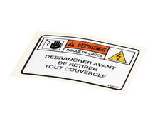 44903 Henny Penny Label-Warn. Disc. Power French Genuine OEM HEN44903